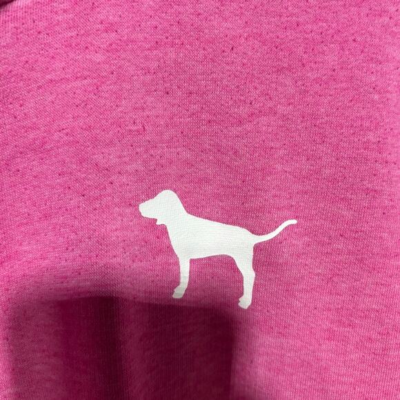 Victoria’s Secret PINK Half Zip Pullover Pocket Sweatshirt Pink Dog Logo XS - Picture 4 of 9